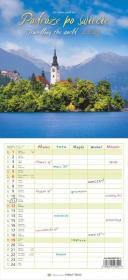 Kalendarz 2025 Podróże po świecie. Wydawca: Parma Press. Dadada.pl Opakowanie Kalendarz 2025 Podróże po świecie