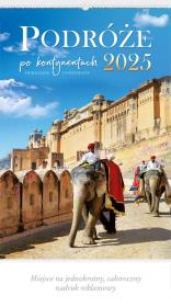 Kalendarz 2025 Reklamowy Podróże po kontynentach. Autor: x. Dadada.pl Okładka książki Kalendarz 2025 Reklamowy Podróże po kontynentach