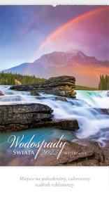Kalendarz 2025 Reklamowy Wodospady świata. Autor: x. Dadada.pl Okładka książki Kalendarz 2025 Reklamowy Wodospady świata