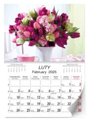 Kalendarz 2025 ścienny Lux Bukiety. Wydawca: Kalpol. Dadada.pl Opakowanie Kalendarz 2025 ścienny Lux Bukiety