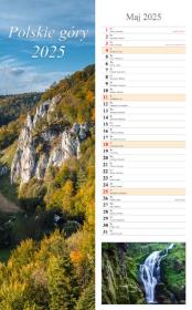 Opakowanie Kalendarz 2025 ścienny pasek Polskie góry