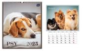 Opakowanie Kalendarz 2025 ścienny planszowy 33,5x40cm Psy