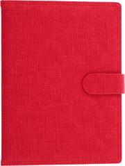 Opakowanie Kalendarz 2025 Sztruks A5 dzienny z zapięciem czerwony