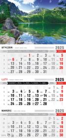 Opakowanie Kalendarz 2025 Trójdzielny ekonomiczny Tatry