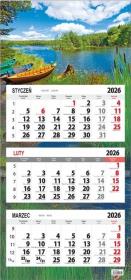 Opakowanie Kalendarz 2025 trójdzielny płaska główka jezioro