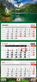 Okładka książki Kalendarz 2025 Trójdzielny płaska główka Morskie..