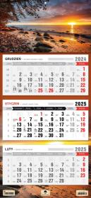 Okładka książki Kalendarz 2025 Trójdzielny płaska główka Orłowo