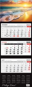Okładka książki Kalendarz 2025 Trójdzielny Premium Ocean