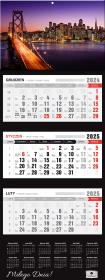 Okładka książki Kalendarz 2025 Trójdzielny Premium San Francisco