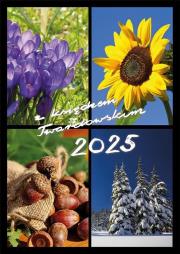Kalendarz 2025 z ks. Twardowskim - 4 pory roku. Autor: Jan Twardowski. Dadada.pl Okładka książki Kalendarz 2025 z ks. Twardowskim - 4 pory roku
