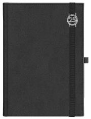 Opakowanie Kalendarz B5 dzienny Cross z gumką z azurową datówka Czarny