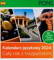 Okładka książki Kalendarz językowy 2024 Cały rok z Hiszpańskim PONS