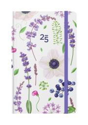 Kalendarz kieszonkowy 2025 T Fioletowe kwiaty ALBI. Wydawca: Albi. Dadada.pl Opakowanie Kalendarz kieszonkowy 2025 T Fioletowe kwiaty ALBI