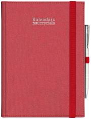 Okładka książki Kalendarz naucz. 2024/2025 A5 tyg. gumka czerwony
