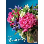 Opakowanie Kalendarz wieloplanszowy 2024 duży ścienny Bukiety