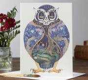 Opakowanie Karnet A062 B6 + koperta Niebieska sowa