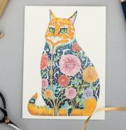 Opakowanie Karnet A083 B6 + koperta Rudy kot