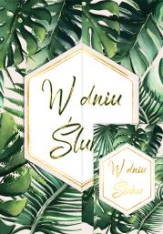 Opakowanie Karnet A5 rozkładany z bilecikiem HS ŚLUB MONSTERA