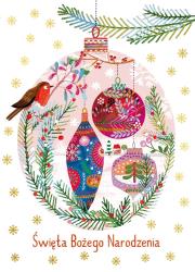 Opakowanie Karnet B6 Boże Narodzenie Bombki