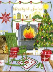 Opakowanie Karnet B6 Boże Narodzenie Kominek