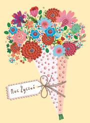 Opakowanie Karnet B6 Rożek kwiatowy