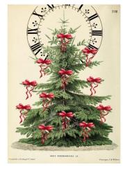 Opakowanie Karnet B6 z kopertą Święta Choinka i zegar