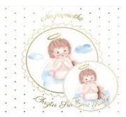 Opakowanie Karnet KW Chrzest Aniołek z misiem