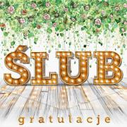 Opakowanie Karnet KW ślub Napis boho