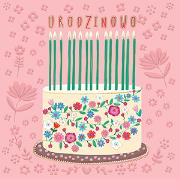 Opakowanie Karnet KW Tort urodzinowy pastel