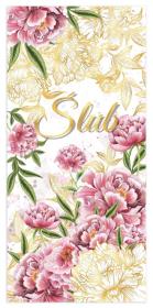 Opakowanie Karnet Pamiątka ślub złote piwonie