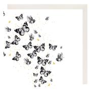Opakowanie Karnet Złocony kwadrat CL3803_BL Motyle