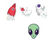 Opakowanie Karteczki memo astro 4szt