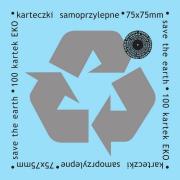 Karteczki samoprzylepne eko 75x75mm 100K błękitne. Wydawca: Ziemia Obiecana. Dadada.pl Opakowanie Karteczki samoprzylepne eko 75x75mm 100K błękitne