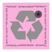 Karteczki samoprzylepne eko 75x75mm 100K różowe. Wydawca: Ziemia Obiecana. Dadada.pl Opakowanie Karteczki samoprzylepne eko 75x75mm 100K różowe