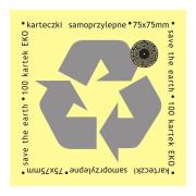 Karteczki samoprzylepne eko 75x75mm 100K żółte. Wydawca: Ziemia Obiecana. Dadada.pl Opakowanie Karteczki samoprzylepne eko 75x75mm 100K żółte
