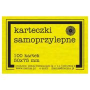 Karteczki samoprzylepne Fluo 50x75mm 100K żółte. Wydawca: Ziemia Obiecana. Dadada.pl Opakowanie Karteczki samoprzylepne Fluo 50x75mm 100K żółte
