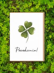 Opakowanie Kartka okolicznościowa / POWODZENIA / Koniczyna