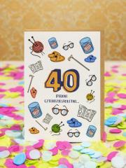 Opakowanie Kartka Piekni czterdziestoletni