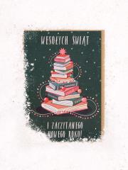 Opakowanie Kartka Wesołych Świąt i zaczytanego Nowego Roku