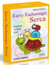 Karty Radosnego Serca. Inspiracja na każdy dzień. Autor: Martina Trimpin. Dadada.pl Okładka książki Karty Radosnego Serca. Inspiracja na każdy dzień