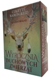 Karty tarot ''Wyrocznia duchowych zwierząt. Autor: Colette Baron-Reid. Dadada.pl Okładka książki Karty tarot ''Wyrocznia duchowych zwierząt