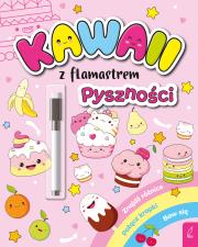 Kawaii z flamastrem. Pyszności. Autor: Klempas Patrycja. Dadada.pl Okładka książki Kawaii z flamastrem. Pyszności