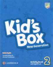 Kid's Box New Generation 2 Activity Book with Digital Pack. Autor: Nixon Caroline, Tomlinson Michael. Dadada.pl Okładka książki Kid's Box New Generation 2 Activity Book with Digital Pack