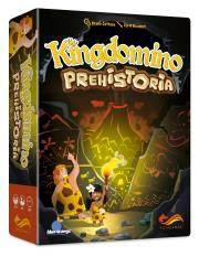 Kingdomino Prehistoria Gra. Autor: Bruno Cathala. Dadada.pl Okładka książki Kingdomino Prehistoria Gra