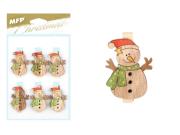 Opakowanie Klamerka drewniana BN bałwanek4cm 6szt