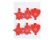 Opakowanie Klamerka drewniana czerwona BN