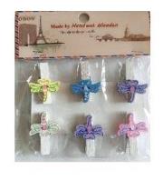 Opakowanie Klamerki ozdobne zwierzęce ważki 6szt