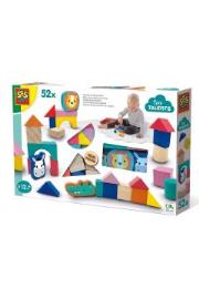 Klocki kolorowe drewniane 52szt.. Wydawca: SES Creative. Dadada.pl Opakowanie Klocki kolorowe drewniane 52szt.