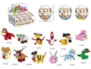 Opakowanie Klocki w jajku zwierzęta MIX