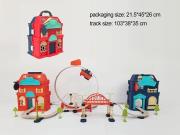 Opakowanie Kolejka z dwoma stacjami w walizeczce 83el